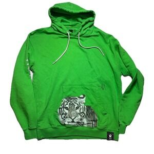 Goorin Bros The Farm Green Tiger Private Stripes Hoodie Sweatshirt Mens Large